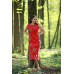 Embroidered dress "Double Red"
